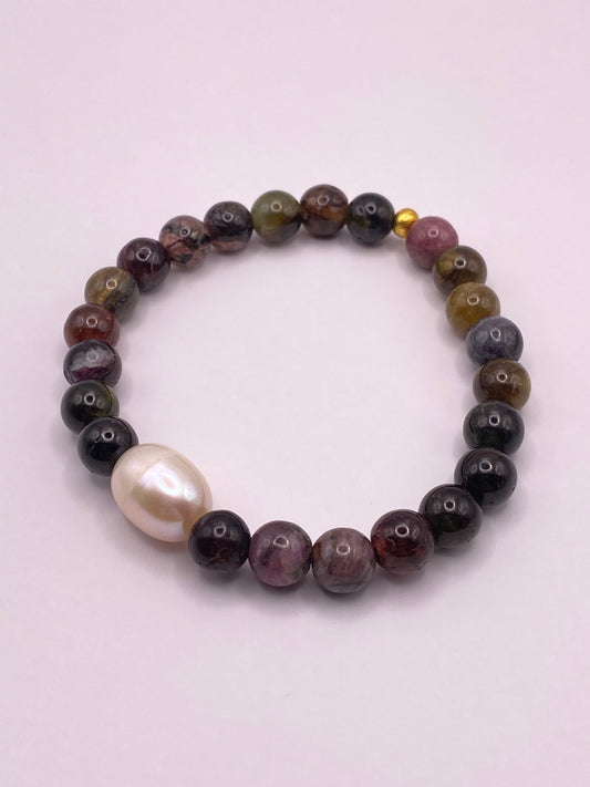 Tourmaline and Pearl Bracelet
