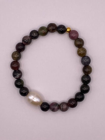 Tourmaline and Pearl Bracelet
