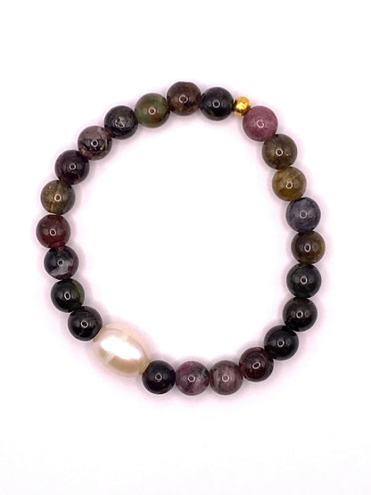 Tourmaline and Pearl Bracelet