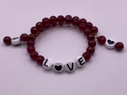 Wire Wrapped “Love” Bracelet