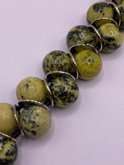Yellow Turquoise and Leather Bracelet